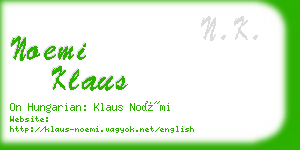 noemi klaus business card